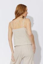 Oatmeal Linen Bustier Cami