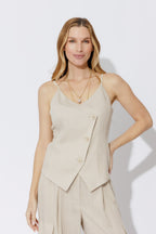 Oatmeal Linen Bustier Cami