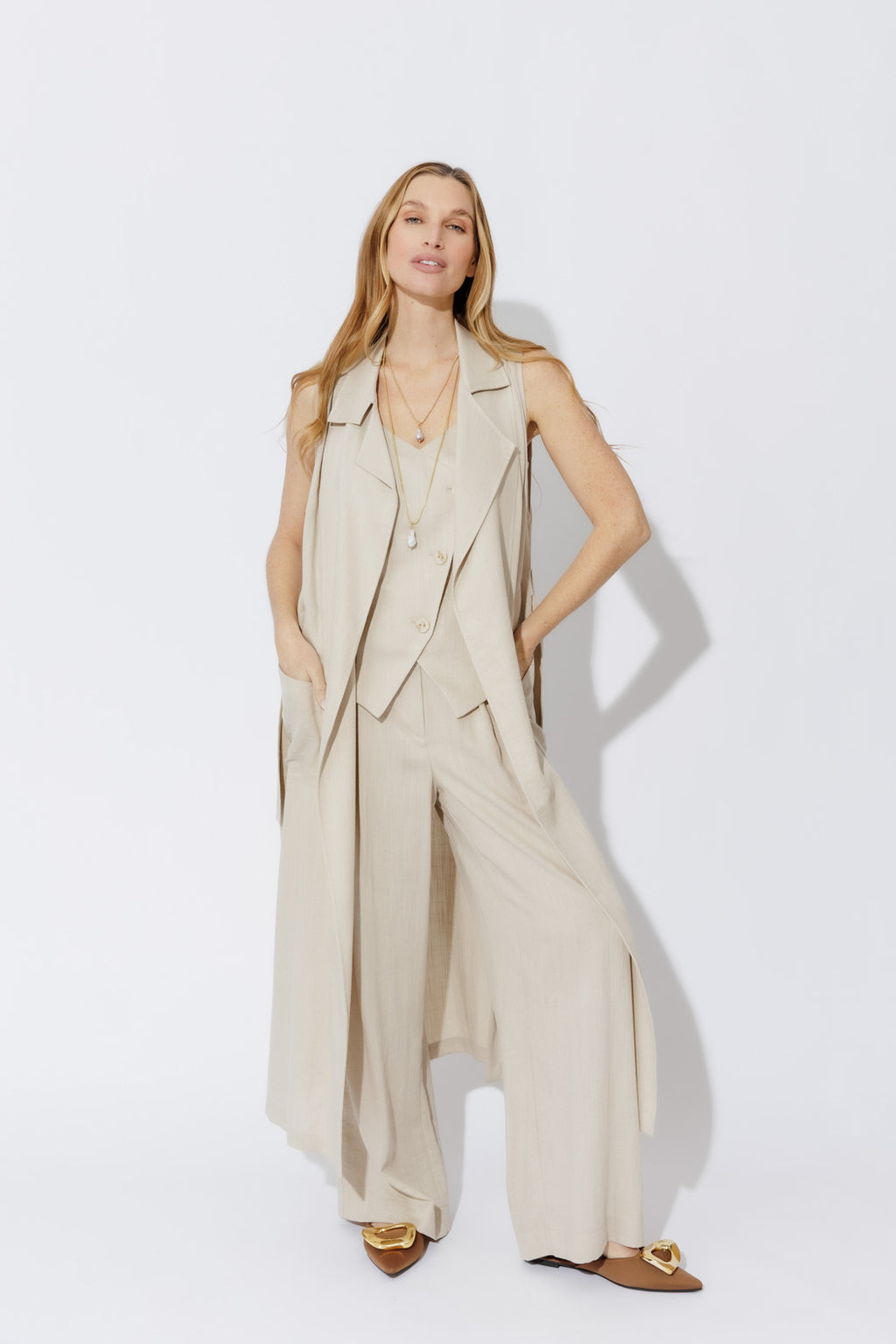 Oatmeal Linen Bustier Cami