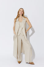 Oatmeal Linen Bustier Cami