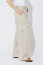 Oatmeal Linen Cargo Pant