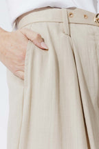 Oatmeal Linen Cargo Pant