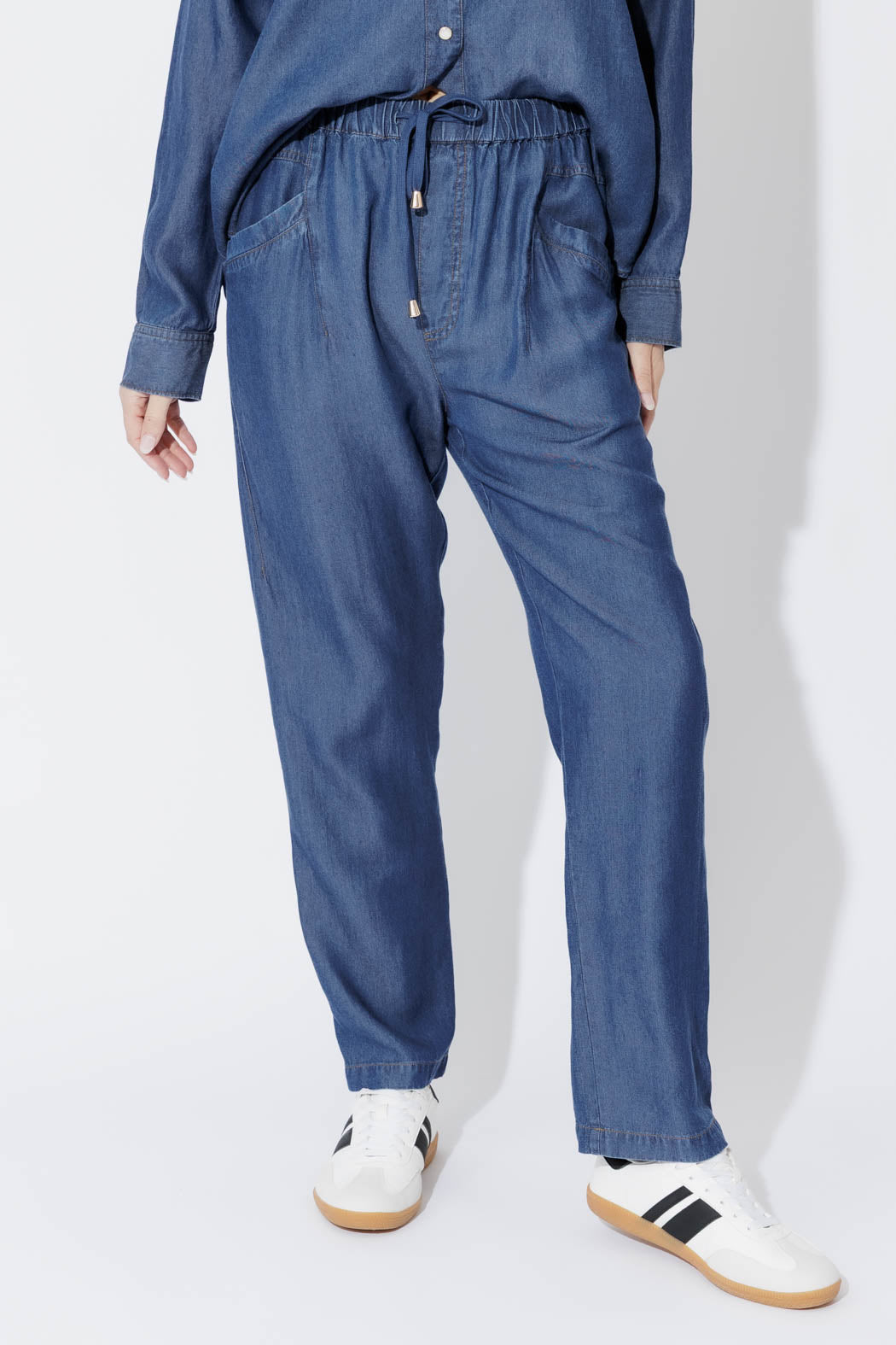 Dark Denim Tencel Dart Pant Dark Denim