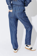 Dark Denim Tencel Dart Pant Dark Denim