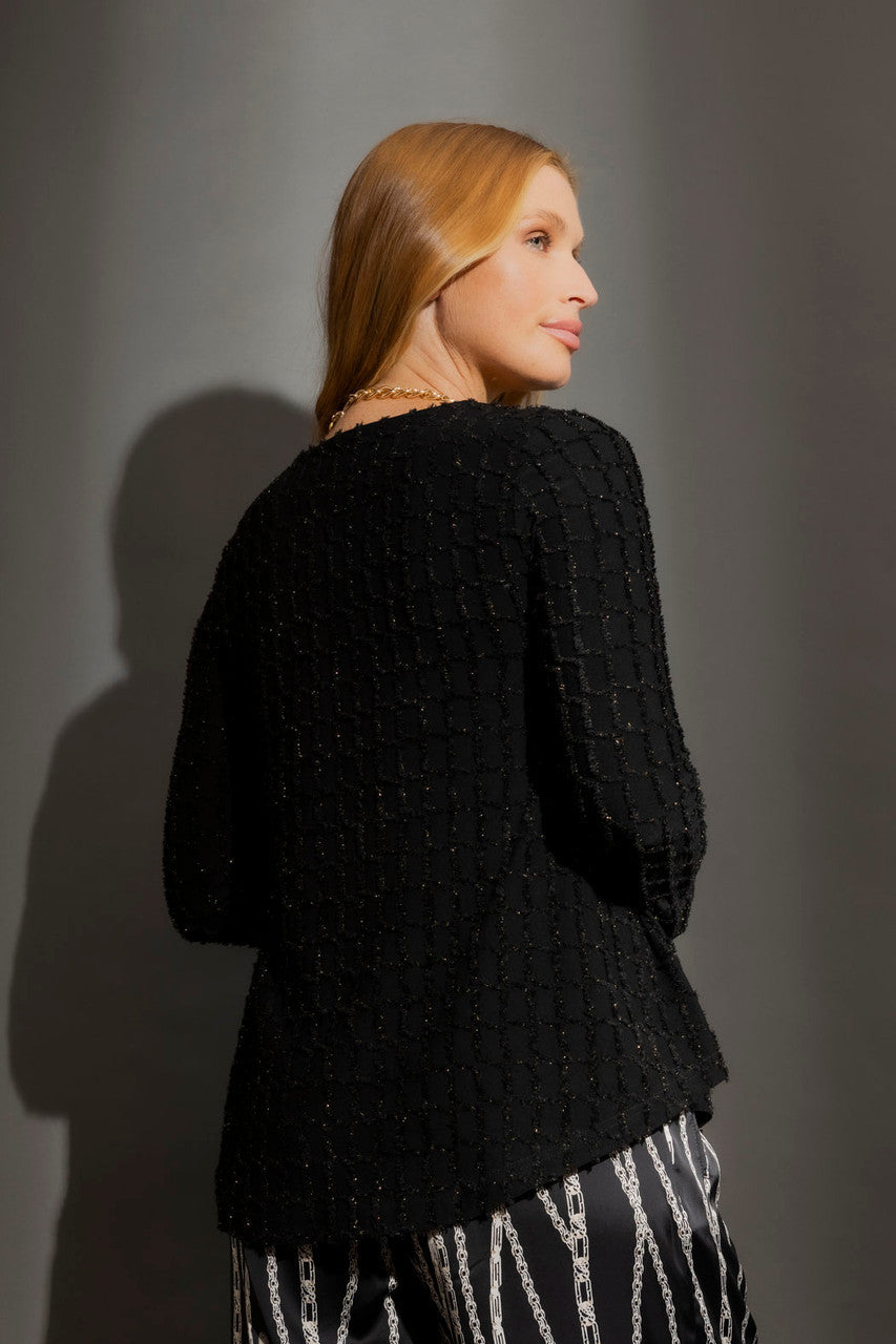Black Knit Bell Top