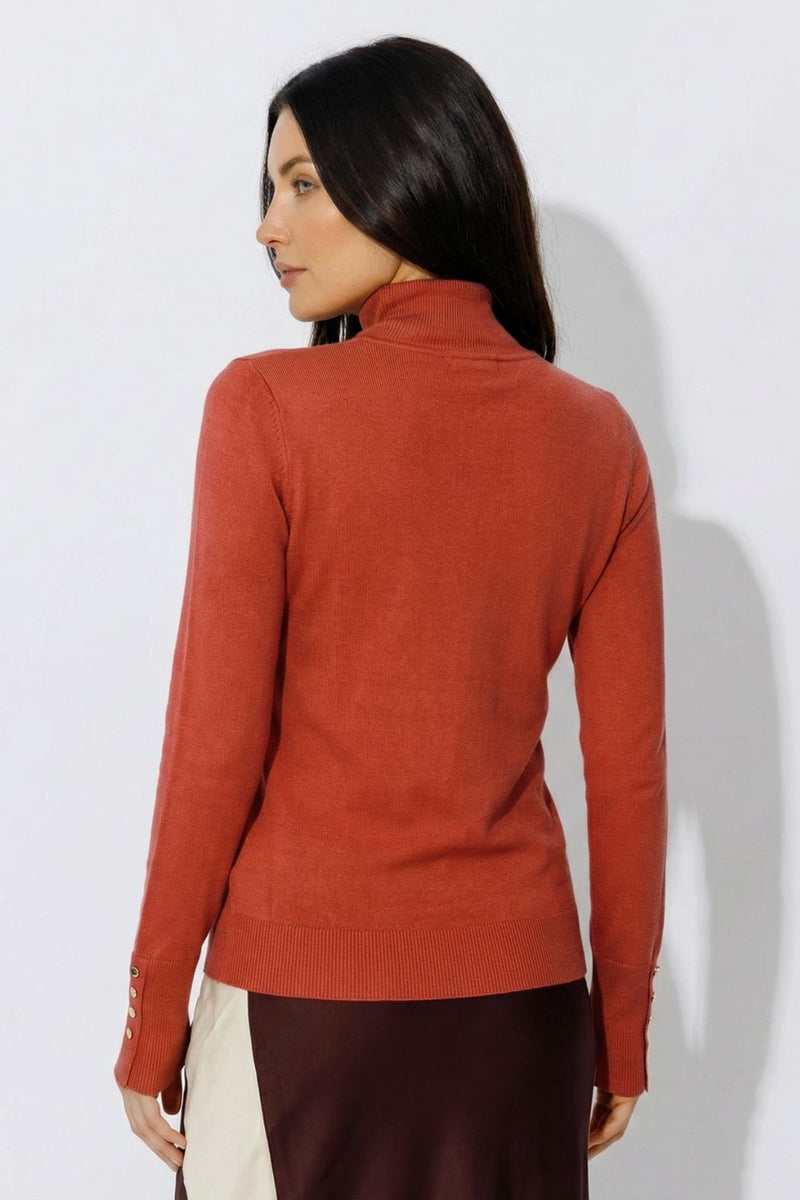 Sienna Fine Knit Roll Neck Top