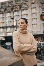 Caramel Roll Neck Jumper