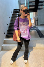 Purple Washed Cotton Tarot Jumper