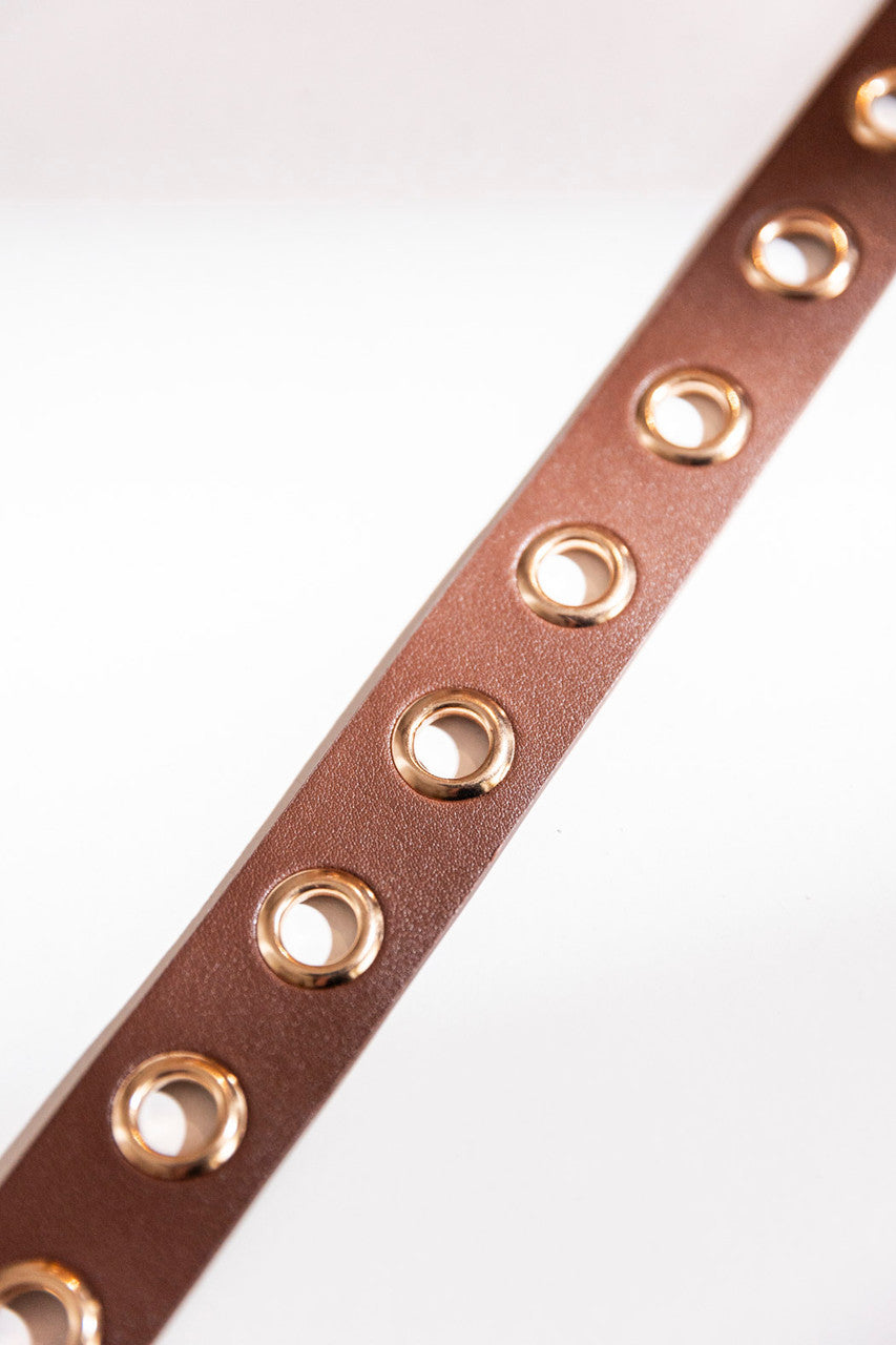 Tan/Gold Ring Belt