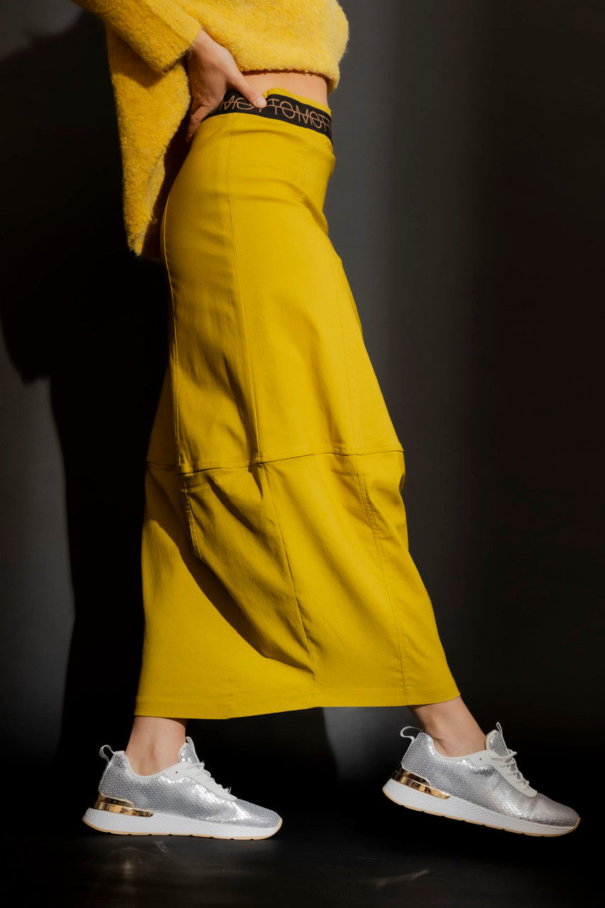 Chartreuse Bengaline Balloon Skirt