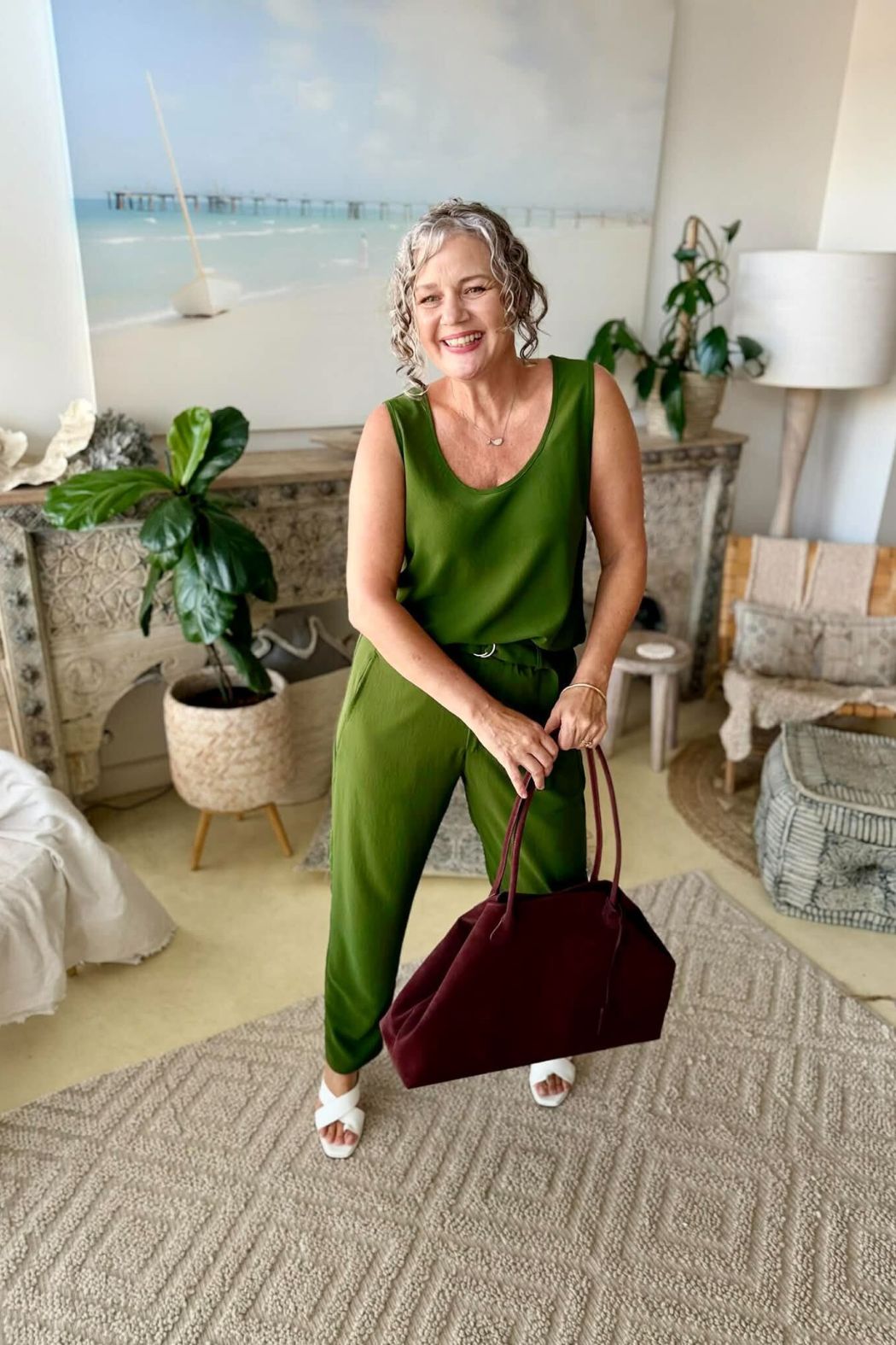 Burgundy Director Tote Bag