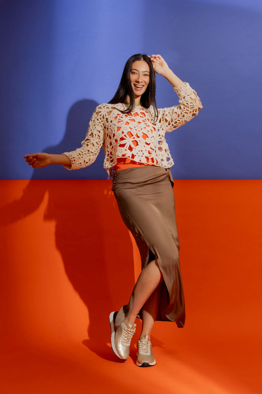 Cocoa Tie Waist Skirt