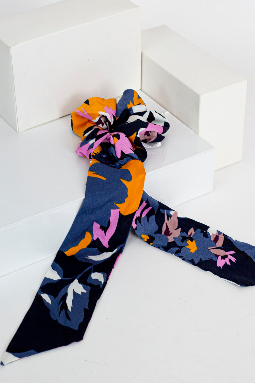 Pink Tropical Scrunchie