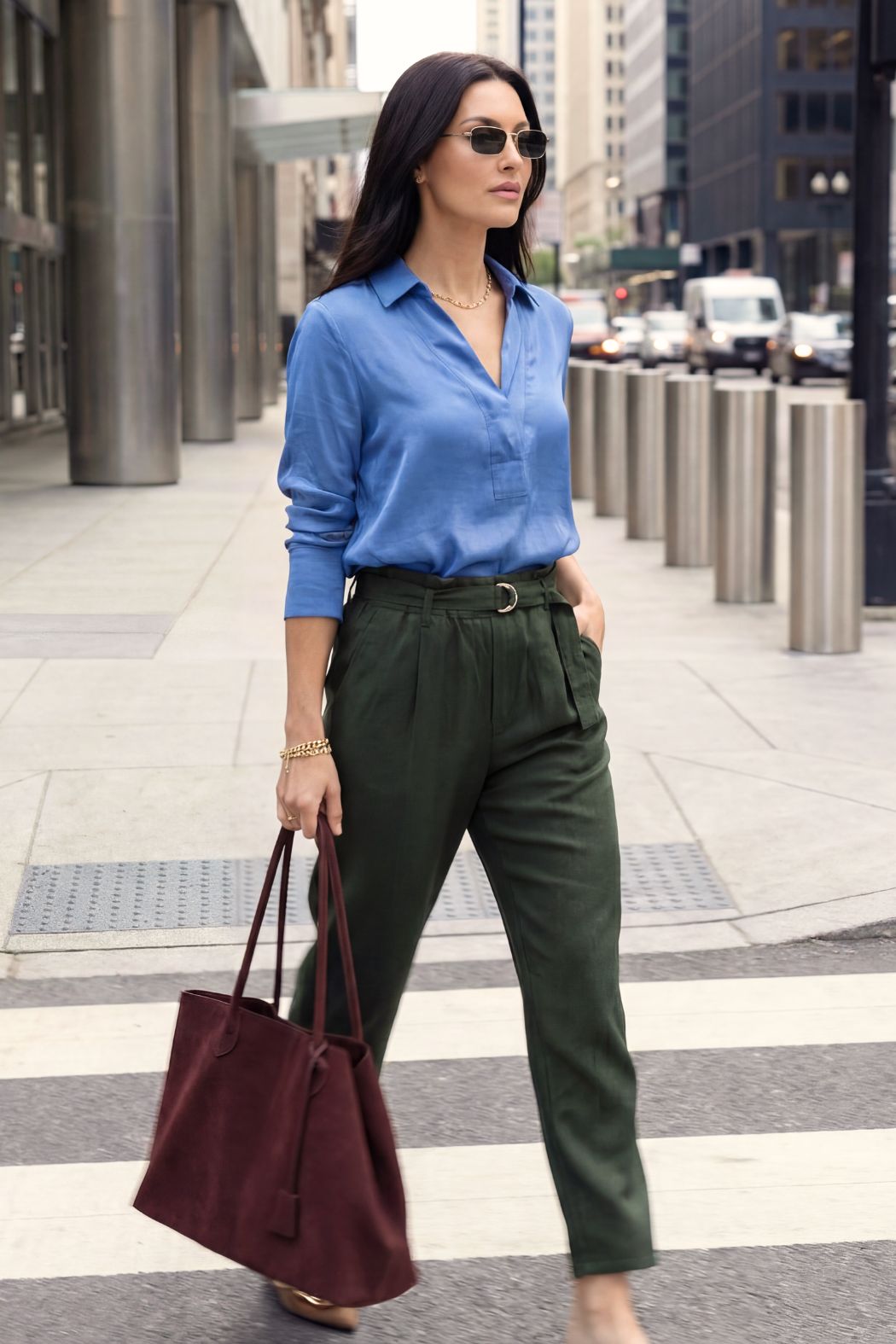 Cobalt Glow Brit Blogger Shirt