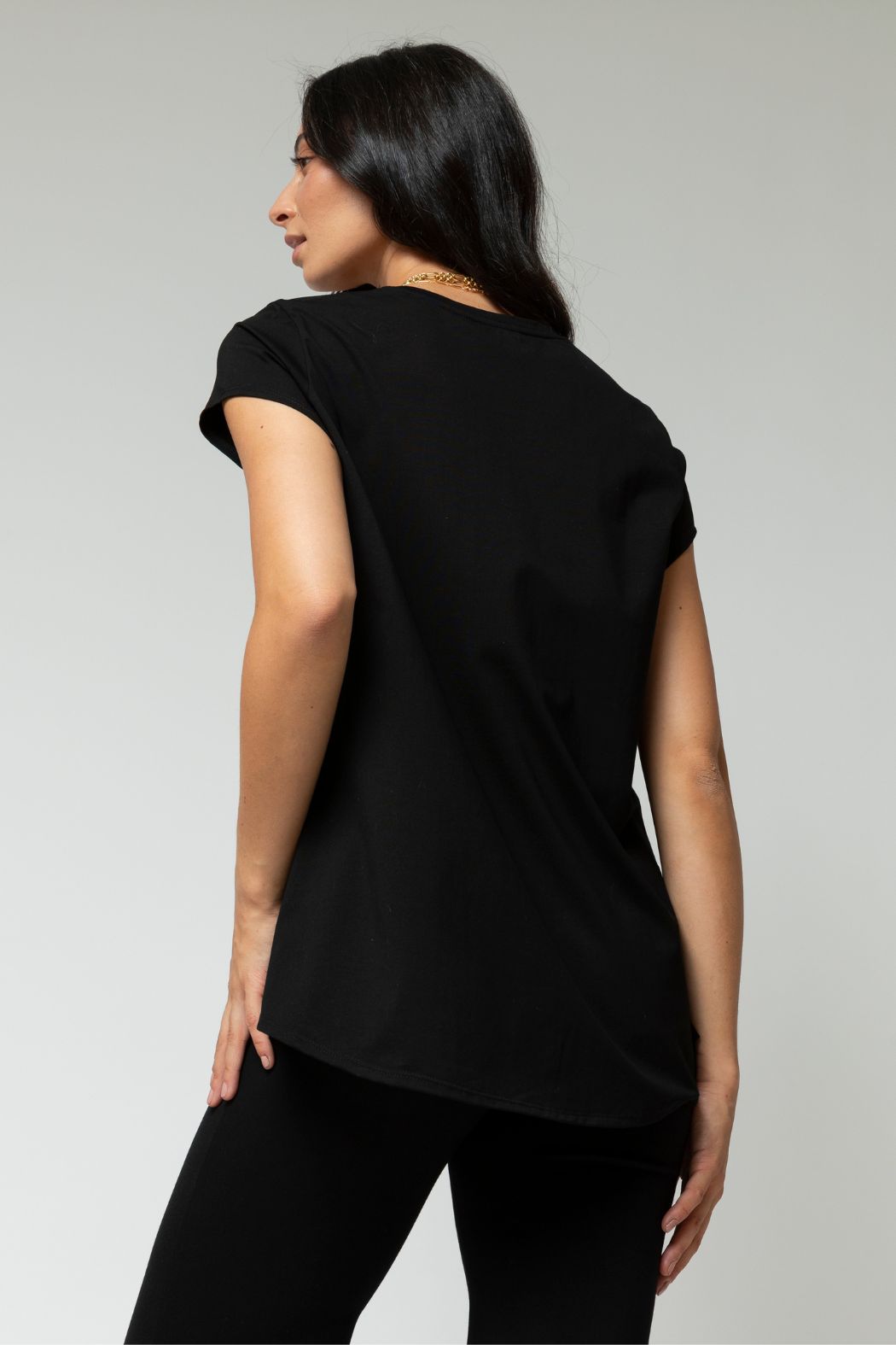 Black Bodycon T Shirt - Final Sale