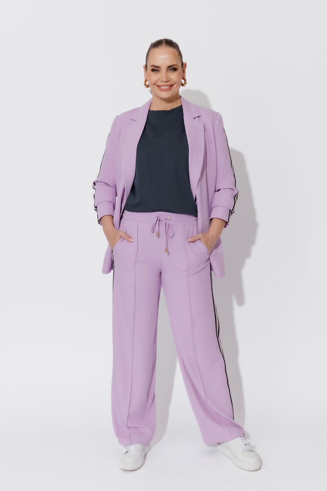Lilac Euro Pintuck Sport Pant