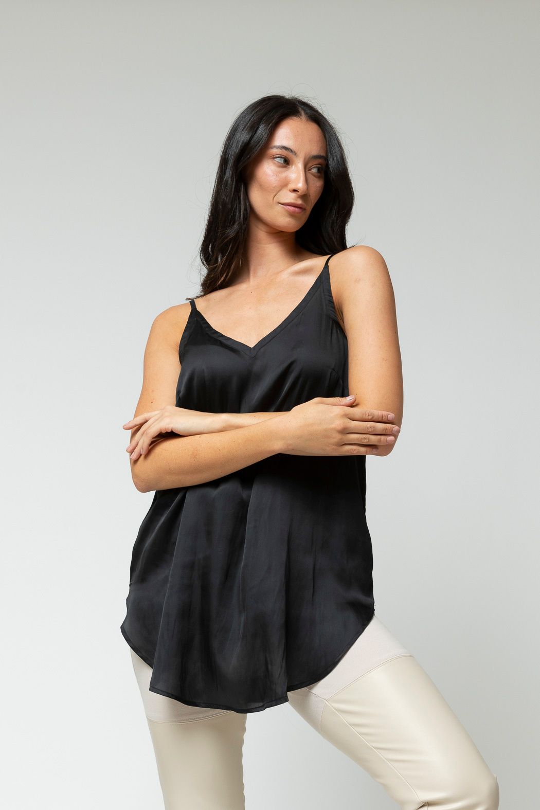Black Silky Effortless Cami - Final Sale