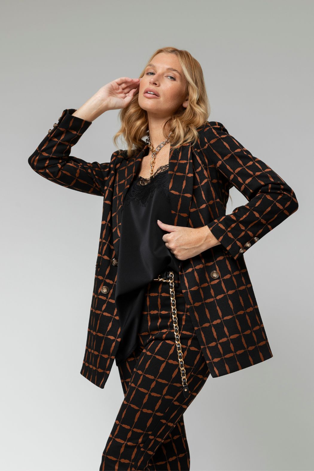 Black Tan Bari Blazer - Sale