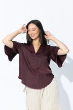 Chocolate Milan Fluted Blogger Shirt
