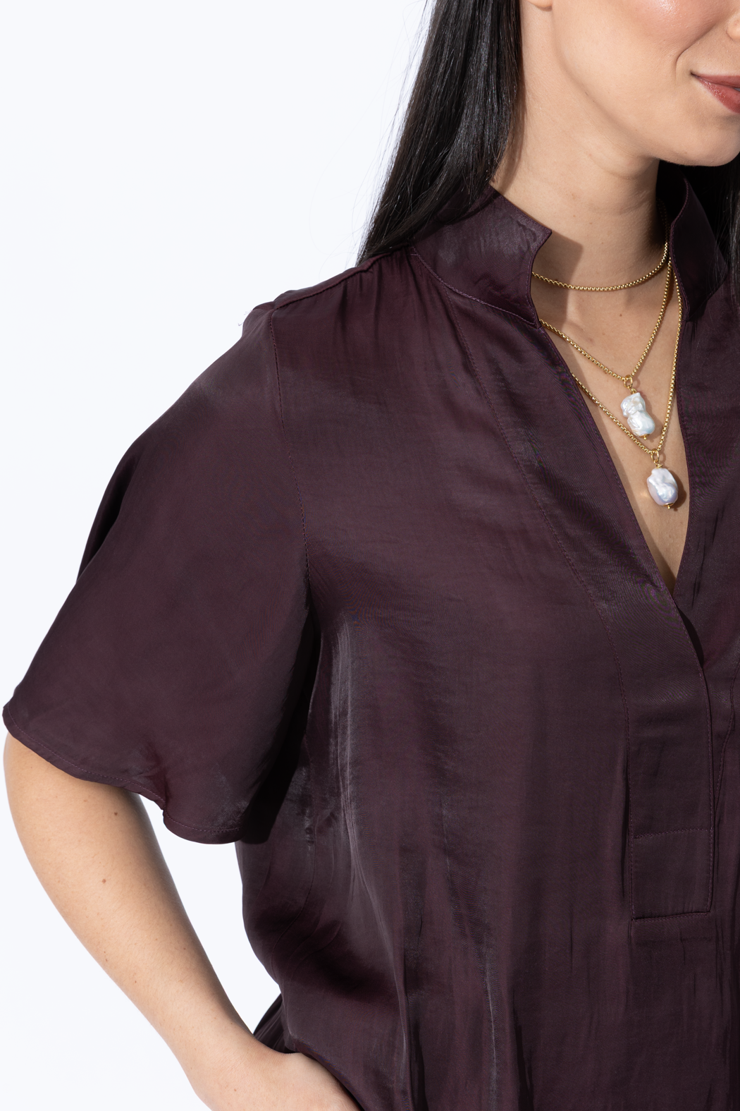Chocolate Milan Fluted Blogger Shirt