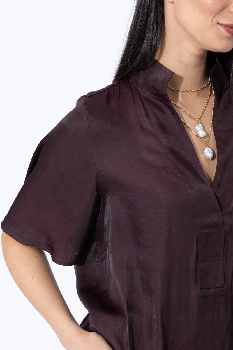 Chocolate Milan Fluted Blogger Shirt