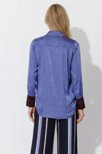 Slate Glow Cuffed Blogger Shirt