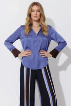 Slate Glow Cuffed Blogger Shirt