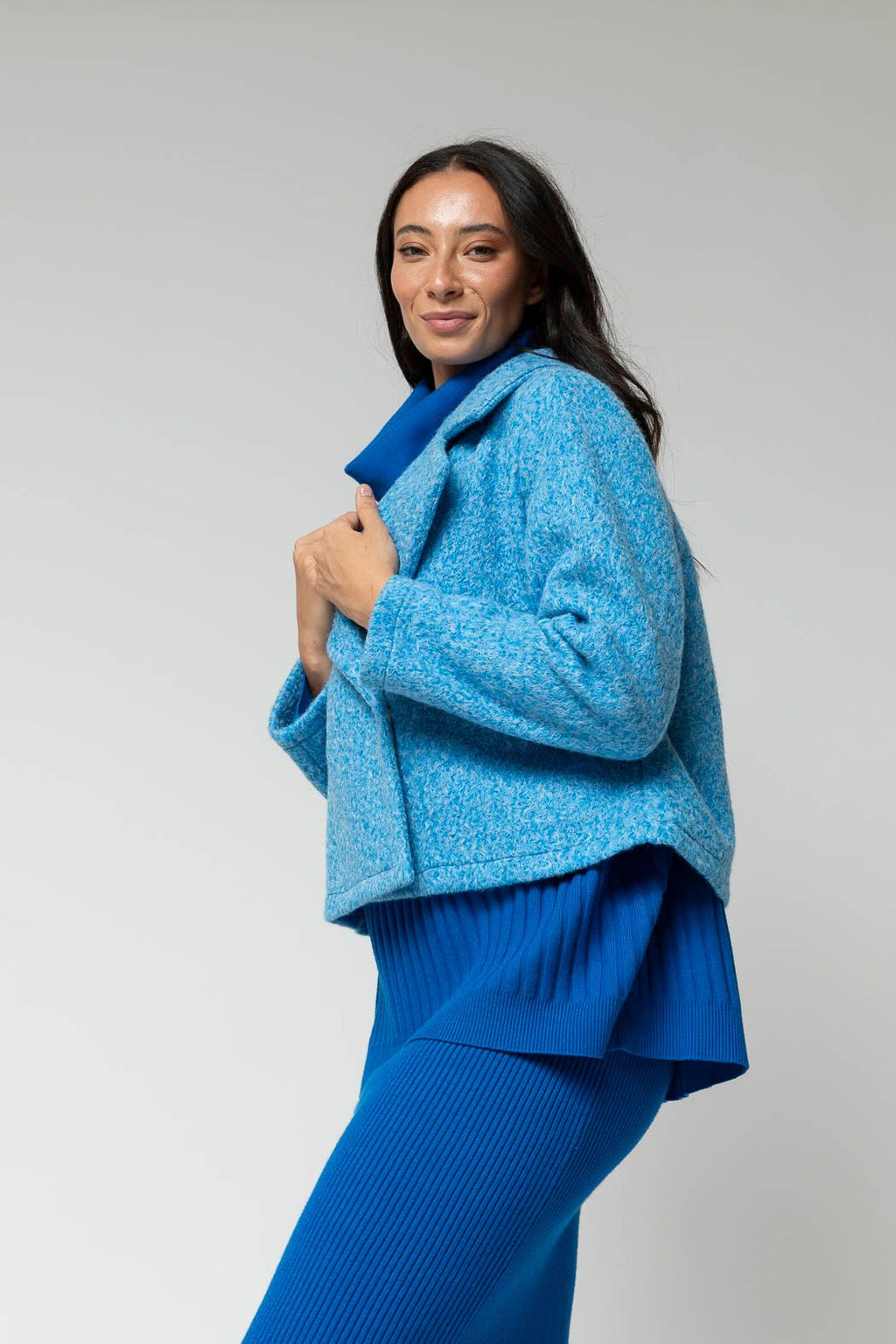 Blue Astra Crop Jacket