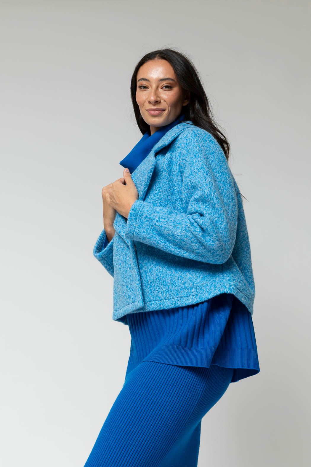 Blue Astra Crop Jacket