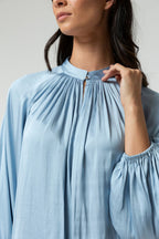 Blue Bailey Silky Blouse - Sale
