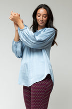 Blue Bailey Silky Blouse - Sale