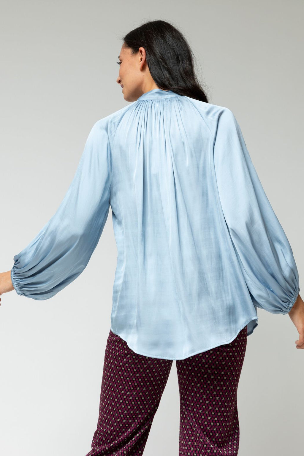 Blue Bailey Silky Blouse - Sale