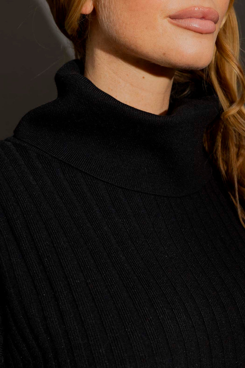 Black Cowl Neck Jumper Black S/M