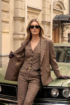 Brown Spot Tailored Vest