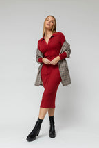 Red Knit Dress - Sale
