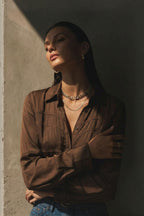 Mocha Glow Bustier Shirt
