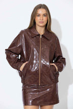 Chocolate Bomber Jacket