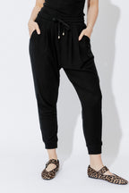 Black Tencel Slouch Pants