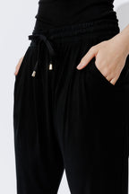 Black Tencel Slouch Pants