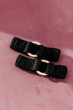 Black Satin Ring Armbands