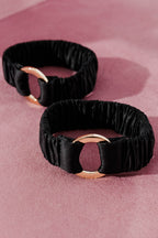 Black Satin Ring Armbands