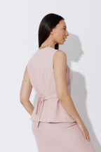 Soft Pink Round Neck Vest