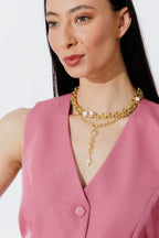 Gold Diamonte Star Necklace