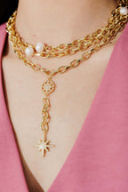 Gold Diamonte Star Necklace