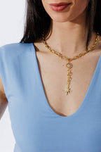 Gold Diamonte Star Necklace