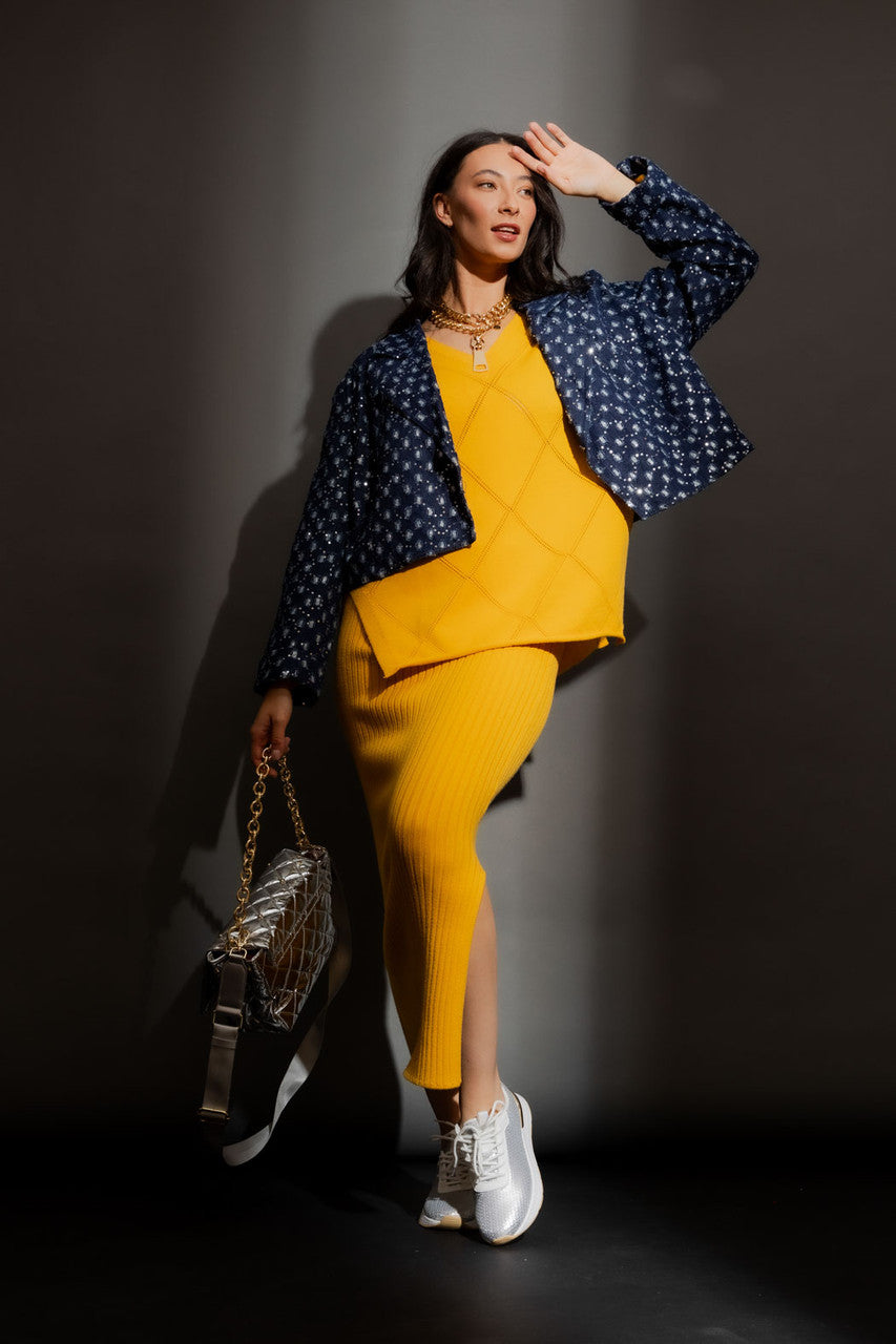 Marigold Rib Knit Skirt Marigold S