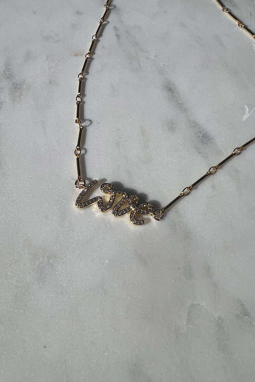 CLEAR LOVE NECKLACE S
