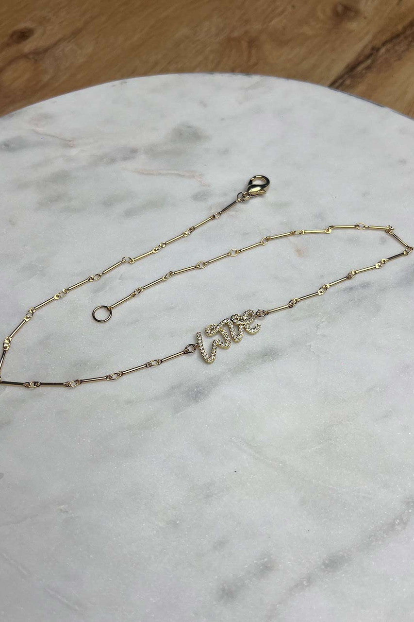 CLEAR LOVE NECKLACE S