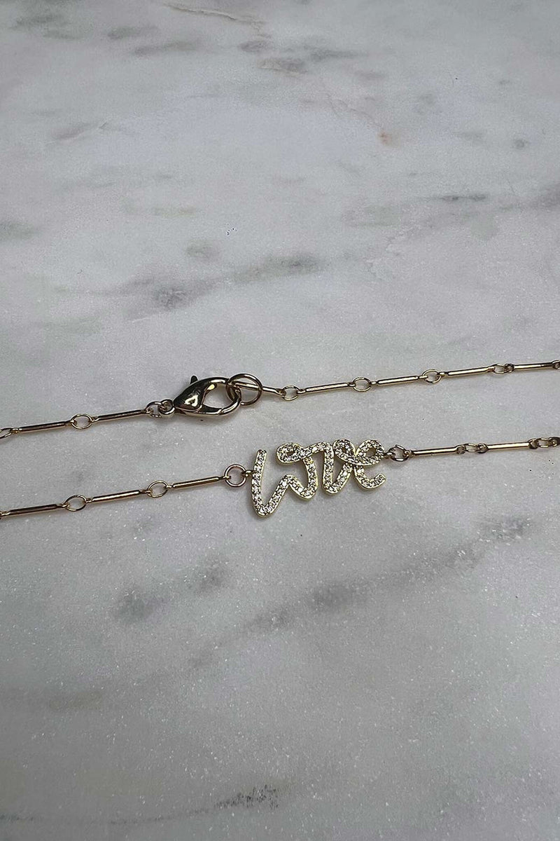 CLEAR LOVE NECKLACE S