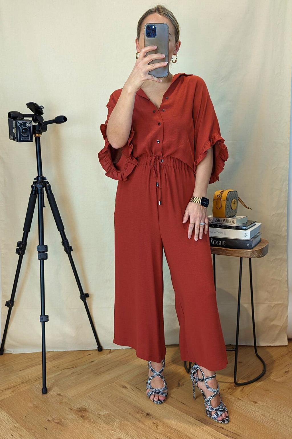Rust Wildwest Jumpsuit - Final Sale